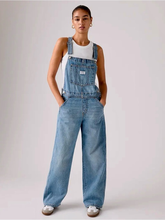Levi's Denim - Levi's Light Blue Denim Wide-Leg Women's Overalls